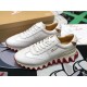 Christian Louboutin Men's Loubishark Sneakers In White Leather