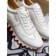 Christian Louboutin Men's Loubishark Sneakers In White Leather