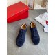 Christian Louboutin Men's Seavaste 2 Orlato Flat Sneakers Blue