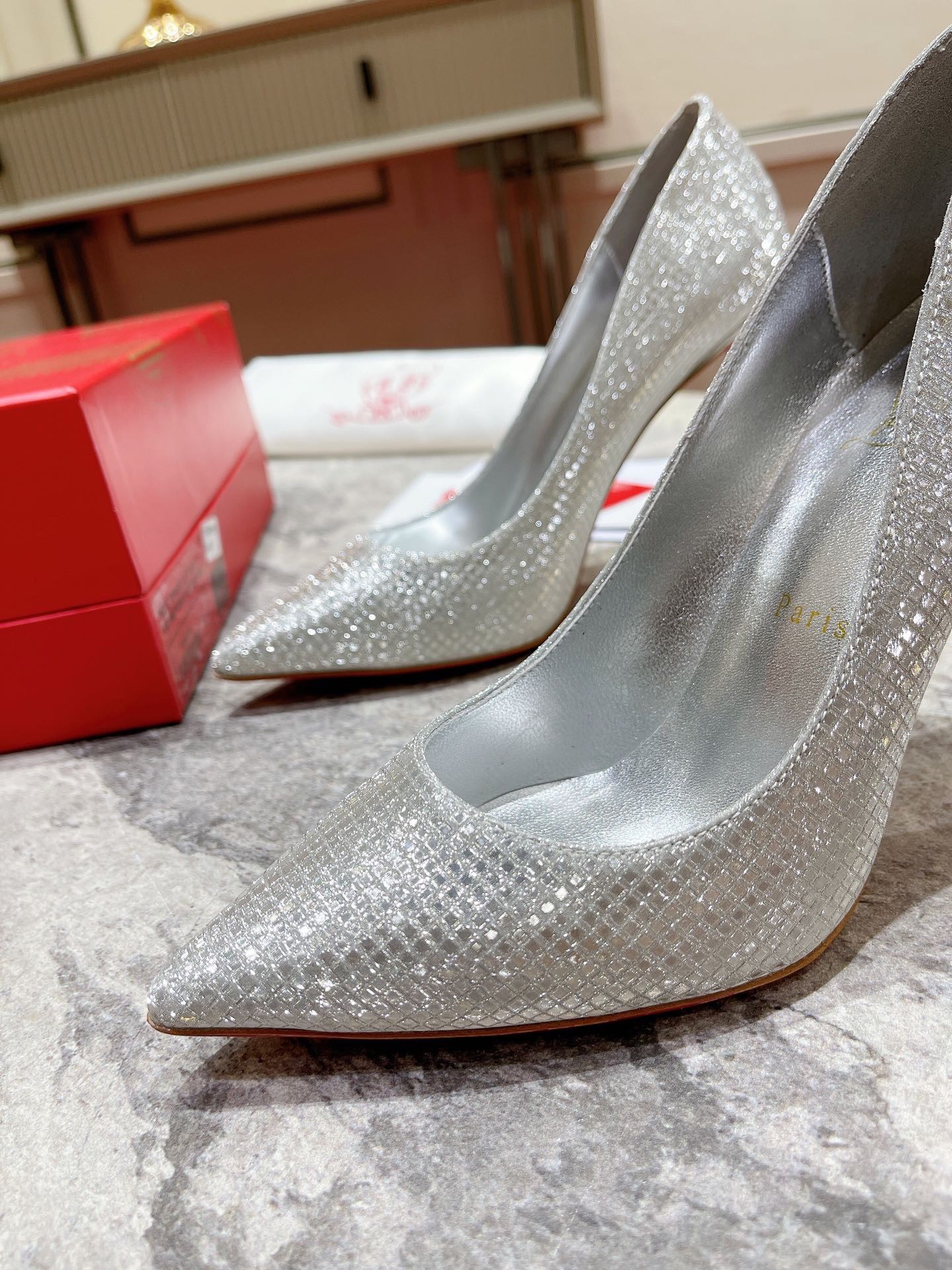 Christian Louboutin So Kate 120mm Pumps In Sequin Fabric