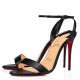 Christian Louboutin Loubigirl 100mm Sandals In Black Lambskin