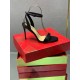 Christian Louboutin Loubigirl 100mm Sandals In Black Lambskin