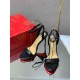 Christian Louboutin Loubigirl 100mm Sandals In Black Lambskin