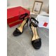 Christian Louboutin Loubi Queen 100mm Sandals In Black Lambskin