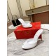 Christian Louboutin Me Dolly 100mm Mules In White Patent Leather