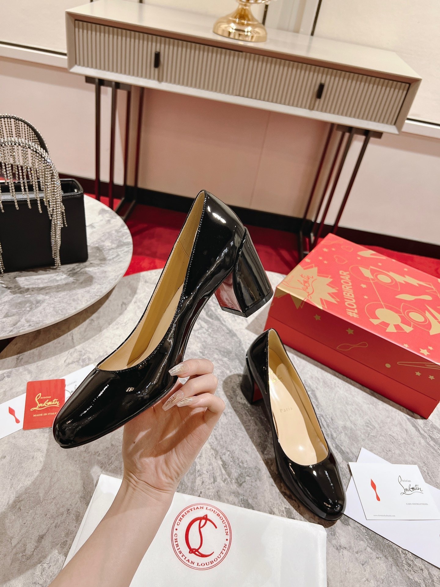 Christian Louboutin Miss Sab Pumps 50mm In Black Patent Leather