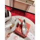 Christian Louboutin Miss Jane Pumps 55mm In Silver Glitter Leather