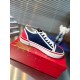 Christian Louboutin Women's Pedro Junior Sneakers In Navy Fabric