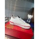 Christian Louboutin Women's Pedro Junior Sneakers In White Fabric