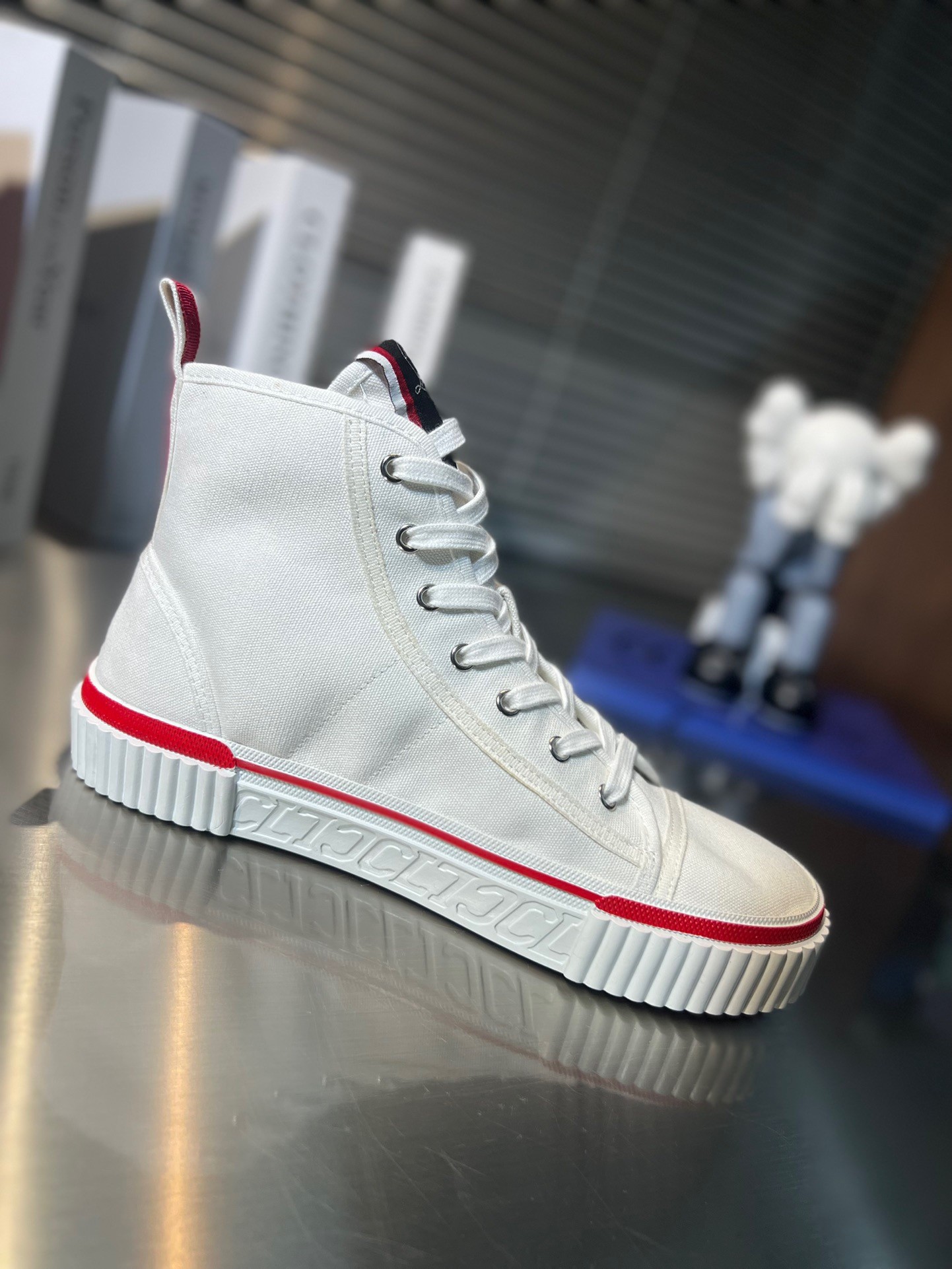 Christian Louboutin Women's Pedro Sneakers In White Fabric