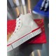 Christian Louboutin Women's Pedro Sneakers In White Fabric