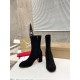 Christian Louboutin Stretchadoxa 70MM Ankle Boots in Black Suede