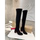 Christian Louboutin Stretchadoxa Botta Alta 70MM Boots in Black Suede