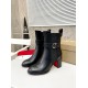 Christian Louboutin CL Chelsea Ankle Boots 70MM in Black Leather