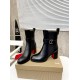 Christian Louboutin CL Chelsea Ankle Boots 70MM in Black Leather