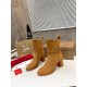 Christian Louboutin CL Chelsea Ankle Boots 70MM in Brown Suede