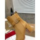 Christian Louboutin CL Chelsea Ankle Boots 70MM in Brown Suede