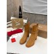 Christian Louboutin CL Chelsea Ankle Boots 70MM in Brown Suede