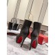 Christian Louboutin Bianca Ankle Boots 120mm in Black Lambskin