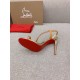 Christian Louboutin Rosalie Strass Sandals 100mm in Gold Leather