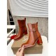 Christian Louboutin CL Chelsea Ankle Boots 70MM in Brown Leather