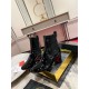 Christian Louboutin Turelastic 55mm Ankle Boots in Black Patent Leather