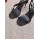 Christian Louboutin Rosalie Strass Sandals 100mm in Black Leather