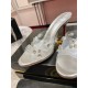 Christian Louboutin Degraqueenie 85mm Mules in Silver Leather with Crystals