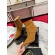 Christian Louboutin Vidura Ankle Boots 85mm in Brown Suede Leather