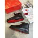 Christian Louboutin Men's Louis Flat Sneakers in Black Leather