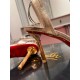 Christian Louboutin Mascasandal 85mm Sandals in Gold Leather