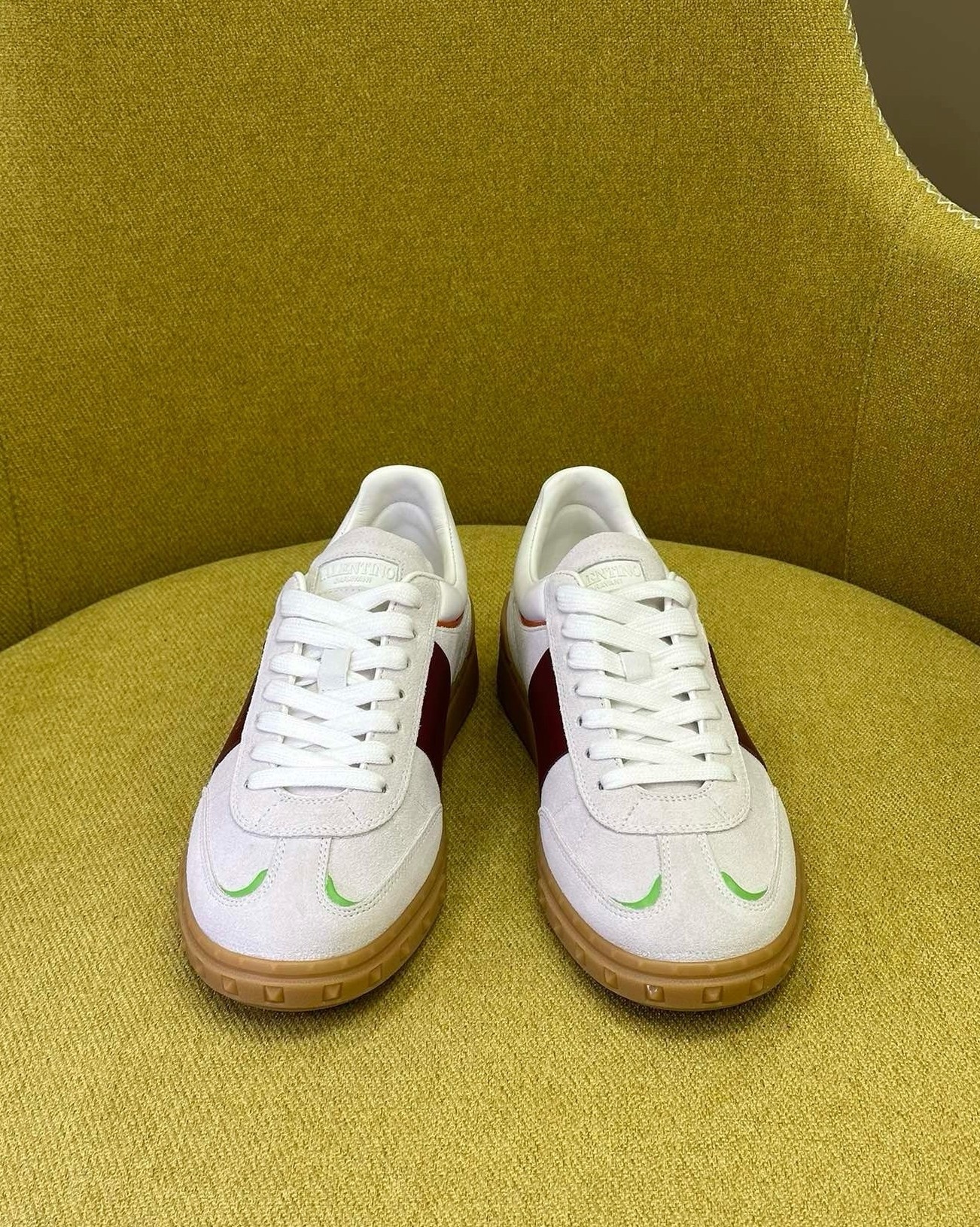 Valentino Women's Upvillage Sneaker in White Suede Leather