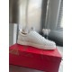 Christian Louboutin Women's Louis Junior Spikes Sneakers In White Leather