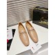 Christian Louboutin Men's MJ Moc Loafers in Beige Calfskin