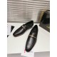 Christian Louboutin Men's MJ Moc Loafers in Black Calfskin