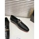 Christian Louboutin Men's MJ Moc Loafers in Black Crocodile Embossed Leather