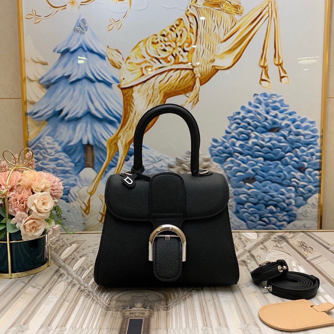 Delvaux Brillant Mini Bag in Black Rodeo Calf Leather