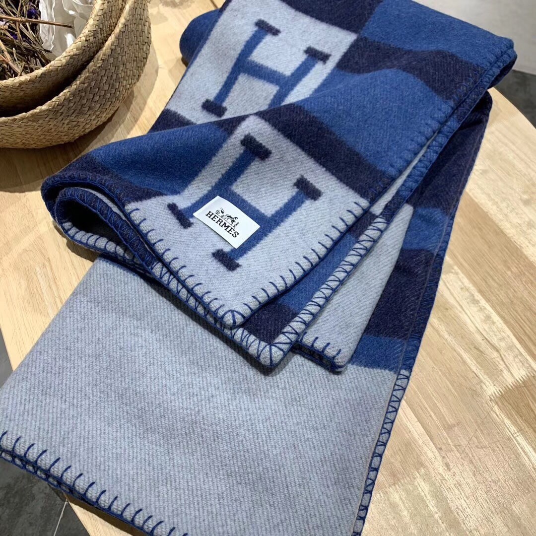 Hermes Marine Avalon Bayadere Throw Blanket