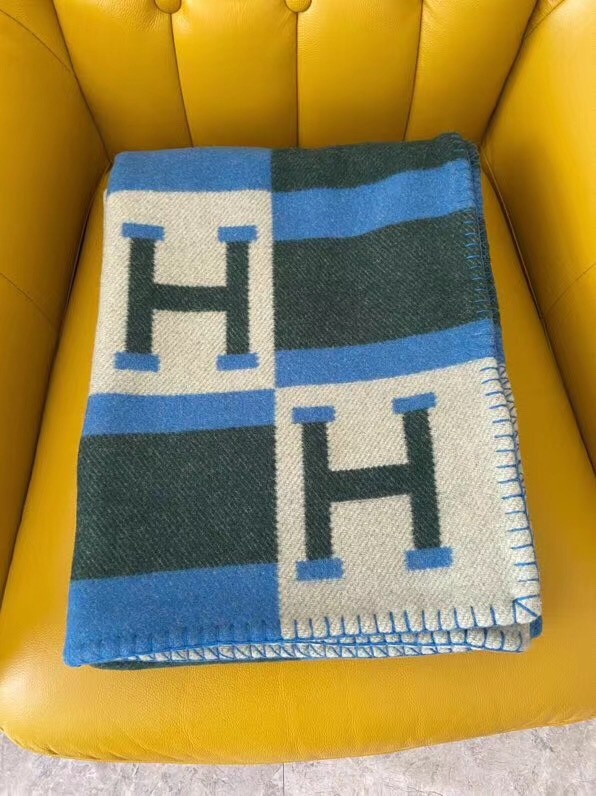 Hermes Emeraude Avalon Bayadere Throw Blanket