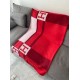 Hermes Red Avalon Bayadere Throw Blanket