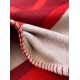 Hermes Red Avalon Bayadere Throw Blanket