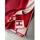 Hermes Red Avalon Bayadere Throw Blanket