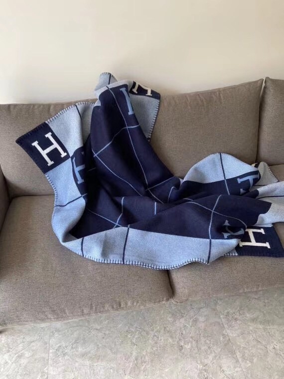 Hermes Blue Avalon III Throw Blanket