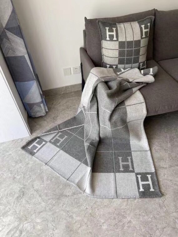 Hermes Grey Avalon III Throw Blanket