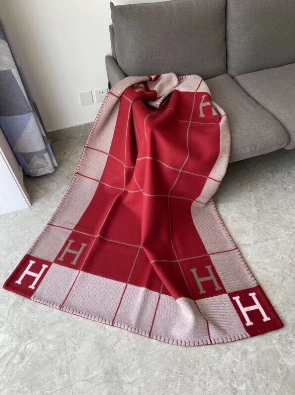 Hermes Red Avalon III Throw Blanket