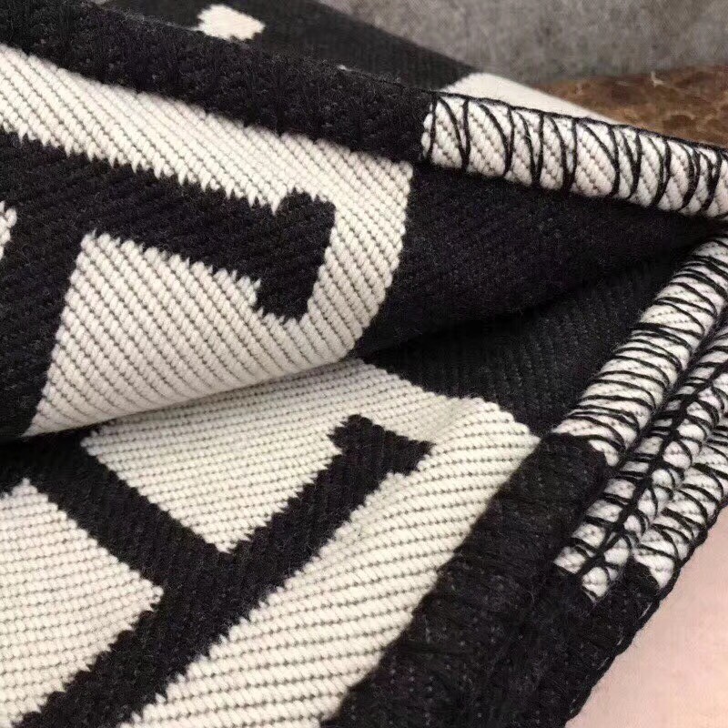 Hermes Black Avalon Blanket