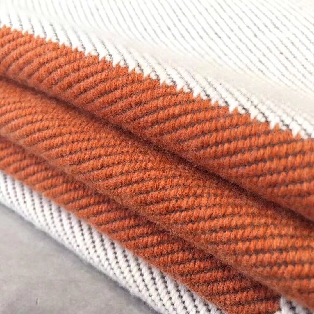 Hermes Orange Avalon Blanket