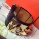 Hermes Black Alligator Collier de Chien Bracelet Size S