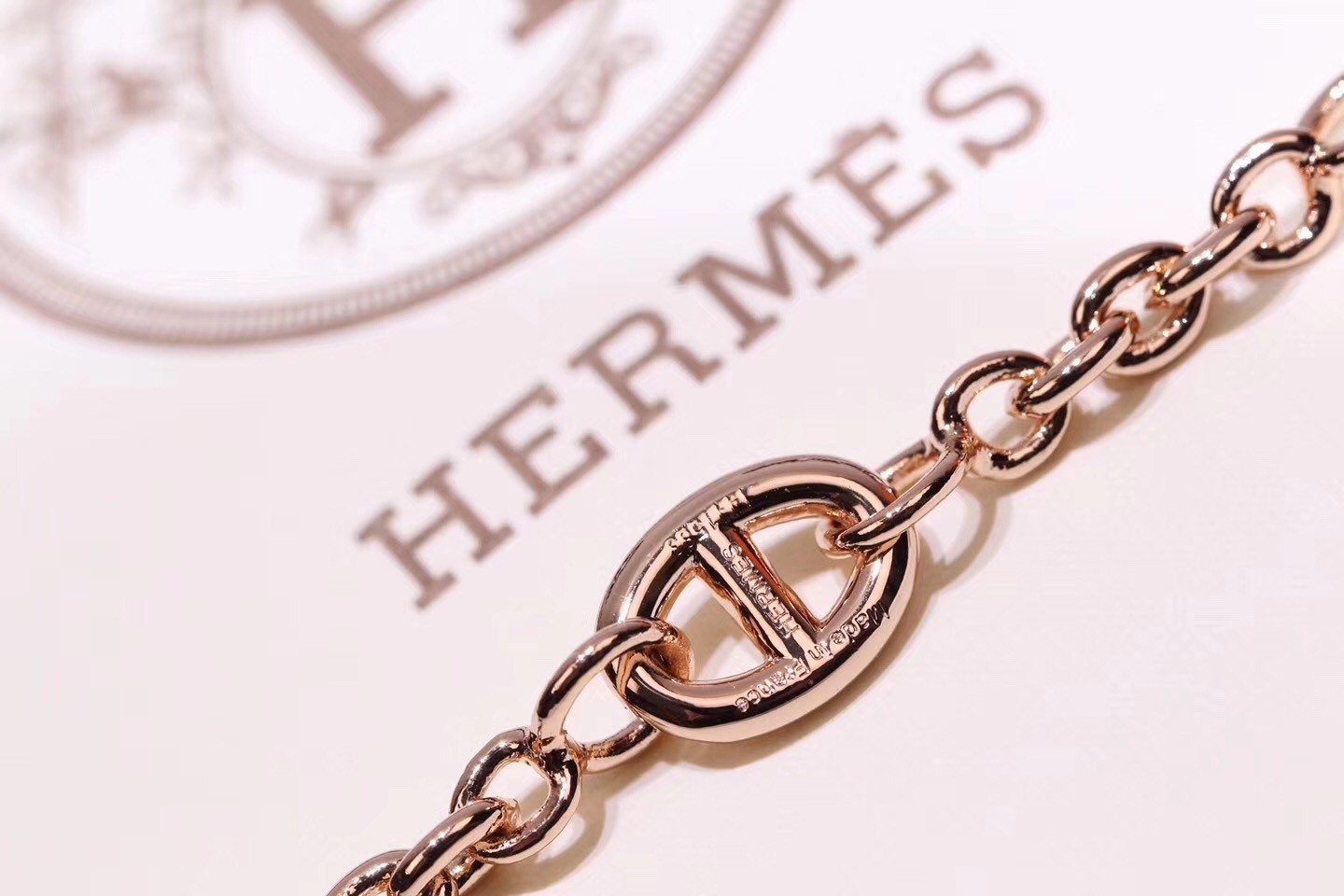 Hermes LG Rose Gold Farandole Bracelet