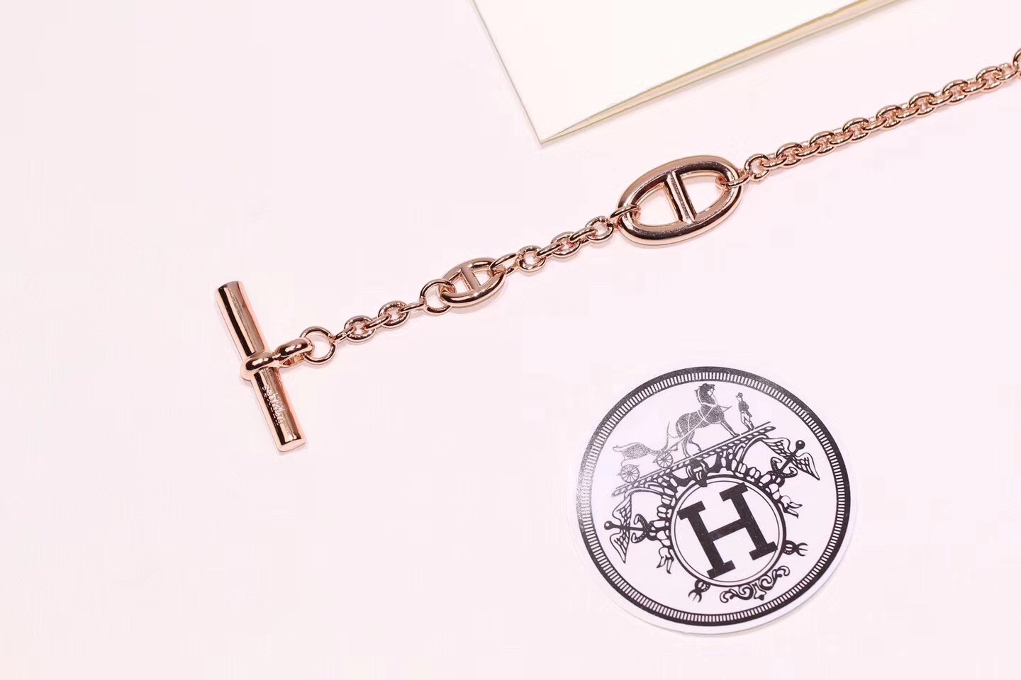 Hermes LG Rose Gold Farandole Bracelet